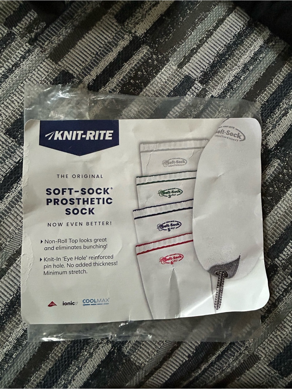 Knit-Rite Soft-Sock Prosthetic Sock — White